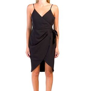 BCBG Wrap Dress with V Neck in Black — New with tags! ✨✨